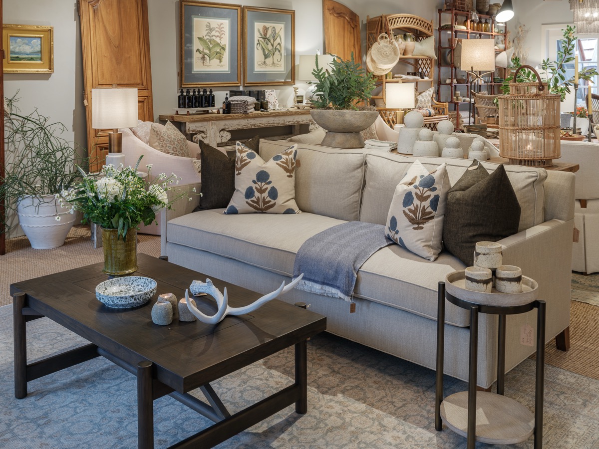 Living room vignette at the Hart Habitats shop